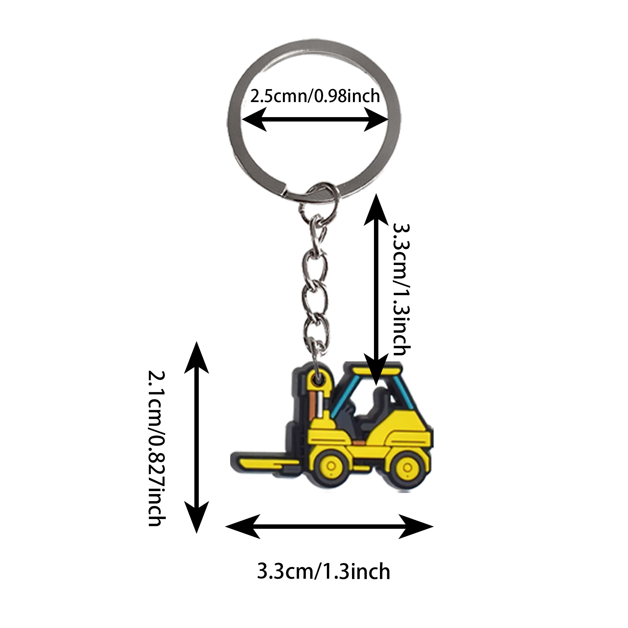 1PCS Keychain Cartoon Engineer - огляд і ціна Heavy Equipment Key Ring