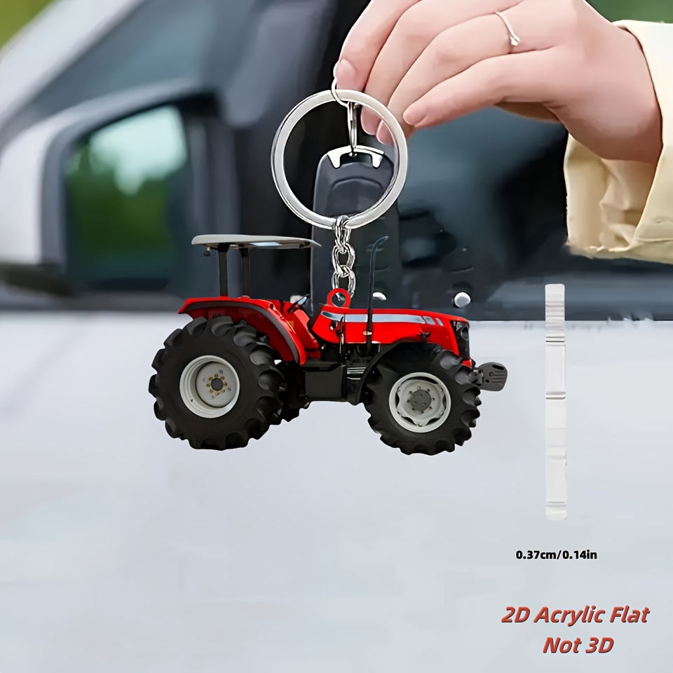 Vibrant Red Tractor Keychains  - огляд і ціна Heavy Equipment Key Ring