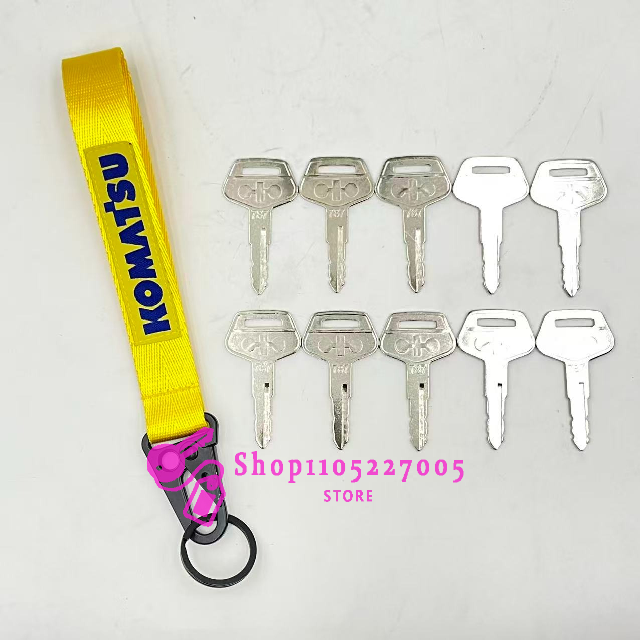 2/5/10PCS 787 Key for Komatsu  - огляд і ціна Heavy Equipment Key Ring