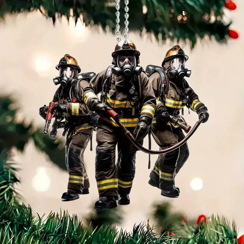 2D Firefighter Acrylic Flat Pe - огляд і ціна Heavy Equipment Key Ring