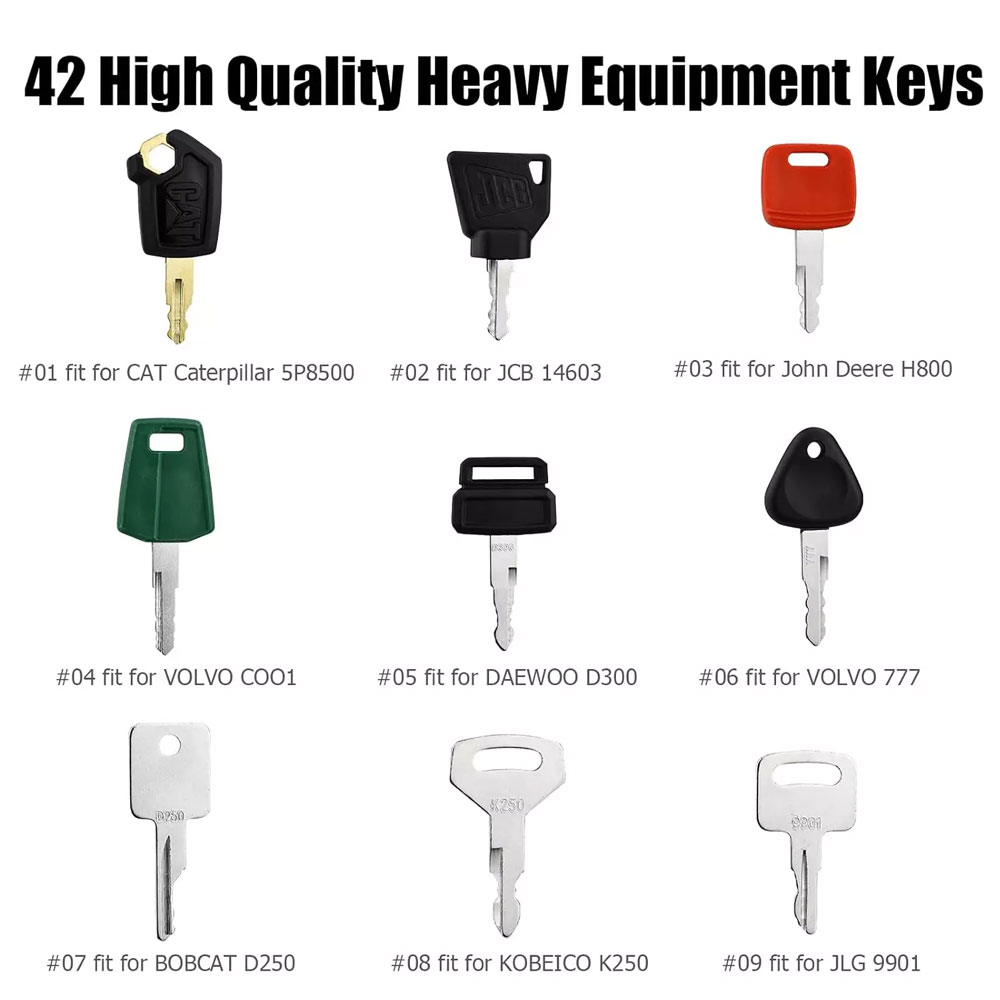 42pcs/18pcs construction machi - огляд і ціна Heavy Equipment Key Ring
